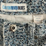 Canyon River Blues  Blue Floral Print Jean Shorts Cotton Photo 2
