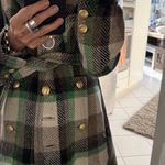 Juicy Couture Vintage green Plaid Double-Breasted Women's wool Coat Photo 8