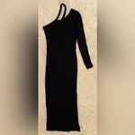 New Marcella Lydia one shoulder long sleeve Black maxi Dress sz S Photo 2