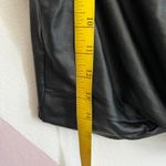 Black Faux Leather Tank‎ Top Y2K 2000s Grunge Edgy Clubwear Small Photo 3