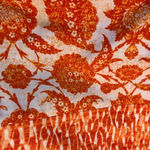 Michael Kors Orange White Floral Print Mini Skirt Womens 10P Preppy Bright Photo 3