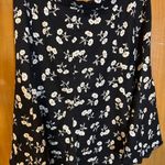 Byer California Vintage Skirt Size 7 Black White Floral Photo 1