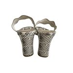 DOLCE VITA Women's Snake Print Leather Double Strap Sandals Heels Size 14 NWOB Gray Photo 7