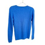 Luna Marina women's size M long sleeve v-neck sweater Blue 100% 2-ply cashmere Photo 1