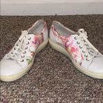 Ecco Womens  Soft Pink Floral Leather Lace Up Sneakers Photo 1