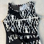 Body Central Bodycon Dress Size M Black White Rave Party Club Y2K Mesh Cut Out Photo 5