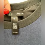 AQUA Color-block Drop Waist Pleated Women’s Dress Size 8 Black and Blue NWT Photo 5