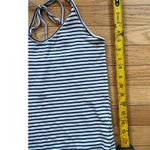 American Eagle Navy and white striped cropped halter top size medium Photo 3