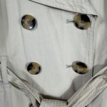 London Fog  Beige Double-Breasted Short Trench Coat with Belt Women's Medium Photo 3