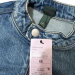 Wild Fable Denim Moto Vest Mock Neck Medium Wash  Sz XS NWT Fall Moto Biker Photo 2