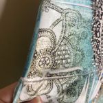 Cristina Love Rhinestone Mixed Pattern Country Teal Midi Dress Size Medium Blue Photo 6