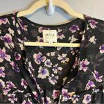 MISA Los Angeles Misa Dress Black w/ Pink & Purple Floral Lillian Mini Dress Sz S GUC Photo 2