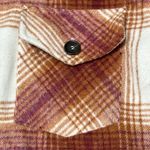 Thread & Supply Womens Plaid Shacket Shirt Jacket Brown White Overshirt Sz Small Photo 8