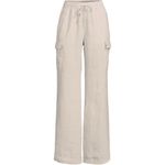 Lands' End Lands’ End Linen cargo pants beige sand petite short putty drawstring straight Photo 10