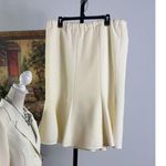 Tiana B . Blazer and Skirt Womens 14 Cream Notch Lapel Long Sleeve Button Front Photo 2