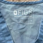  | FIGS Denim Casma Three Pocket Scrub Top Photo 1