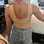 Abercrombie & Fitch Ribbed Bodysuit in Light Orange Photo 2