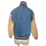 BLANK NYC  Varsity Jacket in Crash Course Womens Denim Jean Boyfriend Photo 6
