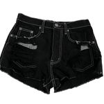 Carmar Shorts Womens 25‎ Black High Rise Distressed Denim Cutoffs Photo 1