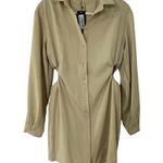 Nasty Gal NWT Missing in Action Cut-Out Shirt Dress Size 6 Photo 4