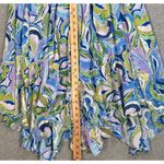easel Los Angeles Maxi Swim Skirt Women's Medium Marble Print Handkerchief Hem Photo 2
