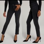 Good American  Good Classic Skinny Jeans Black114 Size 30 High Waist Photo 2