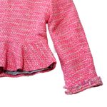 J.Crew NWT Peplum Lady Jacket in Neon Fuchsia Pink Tweed Blazer 0 Photo 7