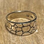 Sterling Silver Pebbled 925  Band Ring Photo 0