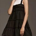 Hunter Bell Anthropologie  Womens Dress Black Mini Tiered Velvet Trim Size XL Photo 10