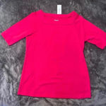 Westport 💛 NWT hot pink shirt and matching floral cardigan Photo 5