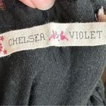 Chelsea and Violet Black Crochet Lace Knit Sweater Boho Dress M Photo 10