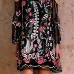 Badgley Mischka Cold shoulder floral embroidery dress Photo 0