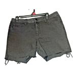 Seven7 Weekend Cutoff Denim Shorts Womens 10 Black Distressed Raw Hem Trendy Photo 1