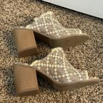 Rare London LONDON RAG 'Maya' Multicolor‎ Fabric Textile Open Toe Mule Heels Women's 8 Photo 3