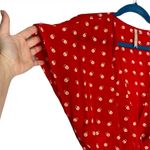 Petticoat Alley 100% Silk Cherry Red Lock Print Blouse Photo 3