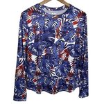 Silver Bait Fishing Gear performance tee Blue red white floral pattern Size L Size L Photo 0