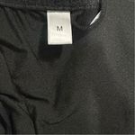 None Solid Black Ruched Square Neck Cheeky One-Piece Swimsuit Size Medium Photo 8