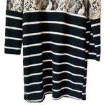 White Birch  Striped Snakeskin Print Open Front Topper Cardigan Duster Photo 7