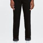 ZARA  black cropped pants with lace hem sz medium Photo 0
