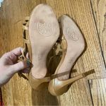 Tory Burch Elizabella Crisscross Sandals Heels Leather Royal Tan Women’s Size 10 Photo 10