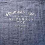 Aeropostale Seriously Soft Ribbed Henley Crop Top Long Sleeve Womens M Blue Slim Photo 2