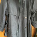Navy Trench Coat Blue Size L Photo 2