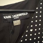 Karl Lagerfeld  Paris Black Sleeveless V-Neck polka dot jumpsuit Photo 2