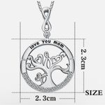 Boutique Silver 'Love You Mom' Tree Pendant Necklace Photo 2
