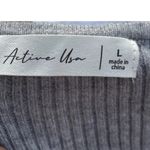 Active USA  Women's Size Large Gray Shirt Long Sleeve Top Blouse Photo 6