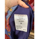 Farm Rio  Garden Navy Blue Red Pink Floral Midi Dress no belt Size M Photo 4