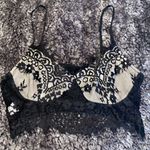 Lace Bralette Crop Top Black Photo 0
