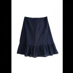 Draper James  Navy Blue RSVP Eyelet Ruffle Skirt Size 8 Photo 3