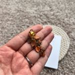 Handmade Shimmer & Swirl Fall Leaf Polymer Clay Drop Dangle Earrings Photo 3