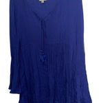 Umgee USA Women's Blue Long Sleeve Tiered Tunic Dress Size Medium Photo 0